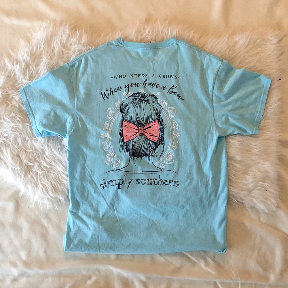 Simply Southern Short Sleeve Blue Tee